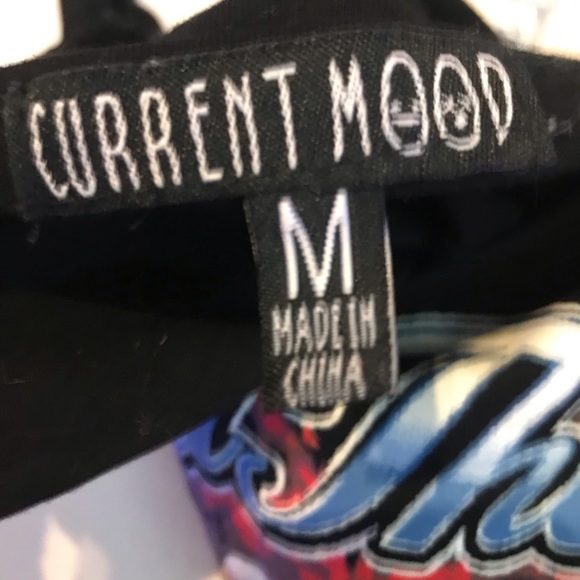 CURRENT MOOD size medium chain halter top crop top - Picture 2 of 14